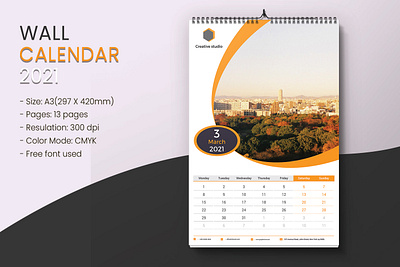 Wall calendar 2021 business calendar calendar 2021 calendar design graphicdesign month new year planner wall calendar year
