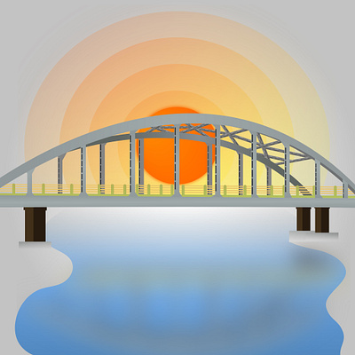 Roy bridge bongaon bridge flat ray river road sun water