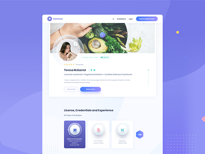 DaoCloud design proposal - Pro Profile appointment book design digital health minimal practitioners schedule app ui uidesign vector web website wellness