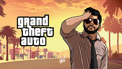 GTA SAN Style design grandtheftauto gta gta5 gtasan illustration photomanipulation photoshop sketch sketchbook