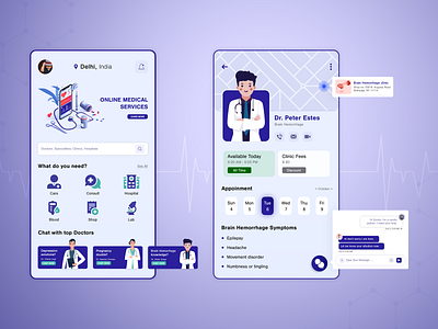 Online Medical Services biztech biztechcs doctor app doctor appointment medical app medical services mobile app mobile app design ui uidesign ux uxdesign