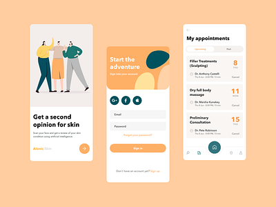 Medical Skin Care App clinic doctor doctor app doctor appointment health health app health care hospital ios medical medical app medical care medical design medicine medicine app mobile app mobile ui patient patient app product design