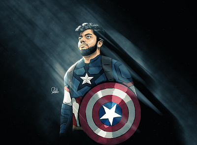 Captain America adobe branding captain america captainamerica corel painter design graphic design illustration logo marvel marvel comics photomanipulation photoshop poster