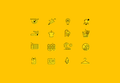 Icon set for Ivanas muša gongą sauna design icon icon set icons illustration sauna