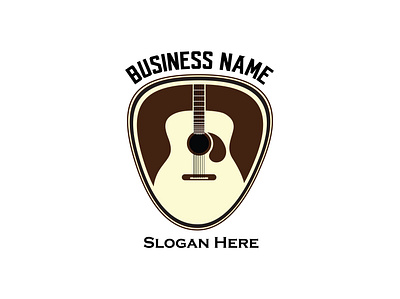 Acoustic Guitar Logo branding design logo