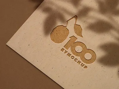 Free Brown 3D Logo Mockup download mockup logo mockup psd psd