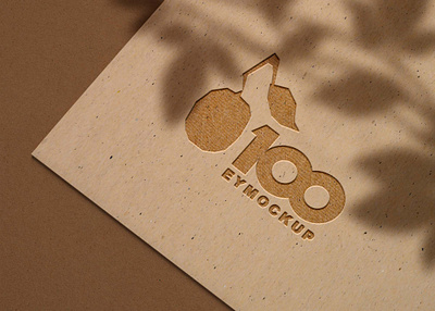 Free Brown 3D Logo Mockup download mockup logo mockup psd psd