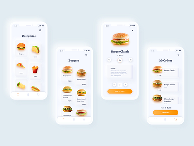 Food Delivery - Mobile App app app design app xd apple delivery delivery app design food app food delivery food delivery app food delivery application food delivery service mobile design mobile ui mobile ux neumorphic ui ux