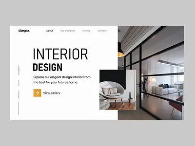 Interior Design Web adobe xd concept dailyui design design interior landing page design landingpage ui webdesign website