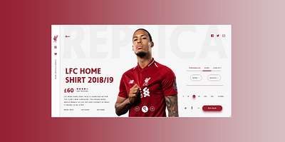 E-commerce design for Liverpool FC ecommerce football liverpoolfc ui ux web webdesign