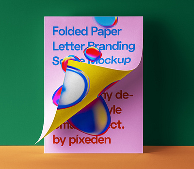Free Folded Letter Psd Paper Mockup branding mockup letter mockcup paper mockup