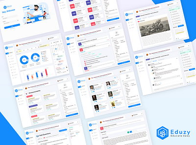 Eduzy website -Learning Management System branding design eduzy learning management system online course typography ui uiux ux