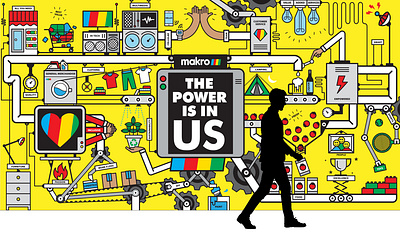 Makro Illustration Wall vector vector illustration