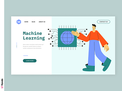 Machine Learning website artificial intelligence daily ui dailyui figma homepage illustration illustrations kavala landing page machine learning robots technology ui ui design uiux