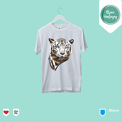 Tiger (T-shirt Design) animal animals design illustration t shirt t shirt design t shirt illustration t shirt mockup t shirts zoo