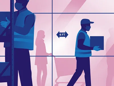 Brands and coronavirus covid19 design distance illustration light vector woman