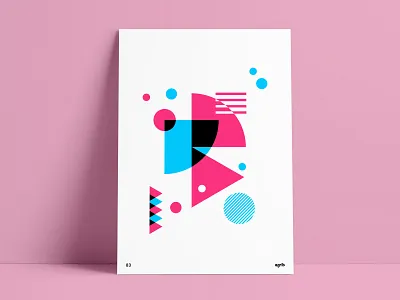 Abstract Geometric Pink Throwback Poster abstract agrib blue custom poster geometric overlay pink poster poster art poster collection poster series poster set print print design prints retro retro design throwback vintage wall art
