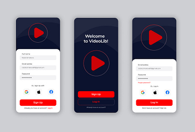 Sign Up/Log in #Daily Ui 002 design ui