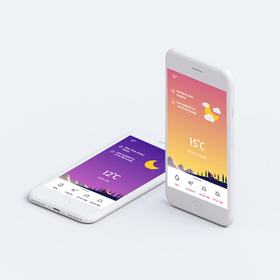 Weatherly app for android app branding design illustration minimal ui ux weather weather app weather forecast