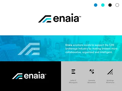 Enaia - Logo Proposal v2 branding broker brokerage building creative logo e monogram enaia freelance lines logo logo design property real estate revenue shift symbol up visual identity wireframe
