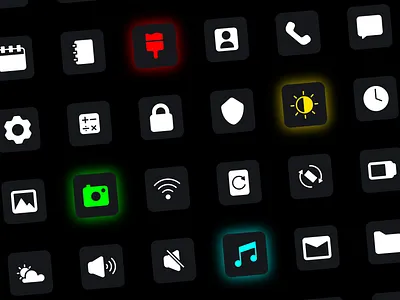 Smartphone Interface Icons Set app glyph icon icon design icons set illustrations interface smartphone solid ui ux vector