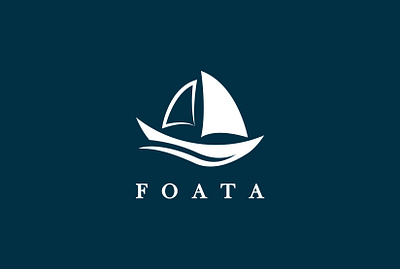 FOATA boat logo branding design flat foata graphic graphic design graphicdesign illustrator logo logo design logo designer logodesign minimal simple simplicity