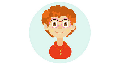 Flat design - lady illustrator lady lady speaker lady with spects spects teacher