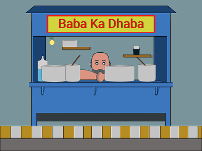 Baba Ka Dhaba art babakadhaba branding concept art design figma figma design help helper helpothers illustrator spreadaword trending vector