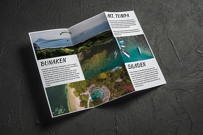 Manado City Tourism Trifold Brochure (Inside) brand brand design brand identity branding branding and identity branding design brochure brochure design brochure layout brochure mockup brochure template design layout layout design tourism trifold trifold brochure trifold brochure design trifold mockup trifold template