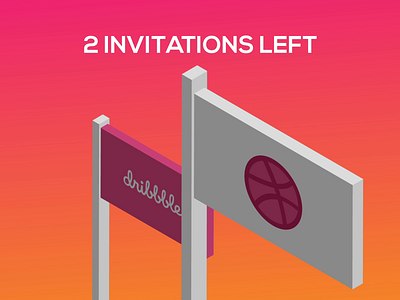 2 Dribbble Invitations brand designers dribbble dribbble invite dribbbleweeklywarmup dubai dubai designer egypt invitations logos saudi arabia uae ui ui design ux vector