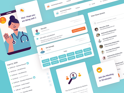 Ademrius – Medical Platform blue booking design healthcare illustration medical scheduling telemedicine ui ui elements ux web app