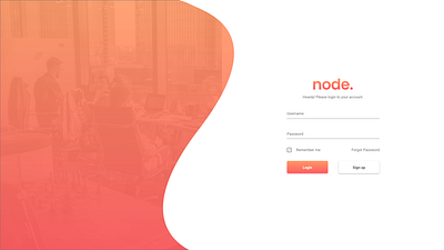Node CMS - NEW Login Screen cms login screen ui