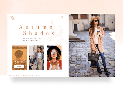 Autumn Fashion Landing Page design - part 2 autumn branding creative design fashion graphic design landing page landing page design logo online shop photography shop store typography ui uidesign user experience ux uxdesign webdesign