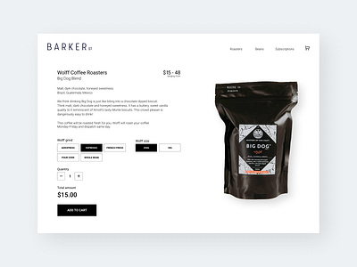 E-Commerce Shop (Single Item) branding coffee coffee shop dailyui dailyuichallenge design ecommerce online online shop shopping ui ux