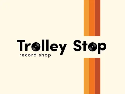 Trolley Stop Record Shop adobe branding design graphicdesign illustration illustrator logo typography