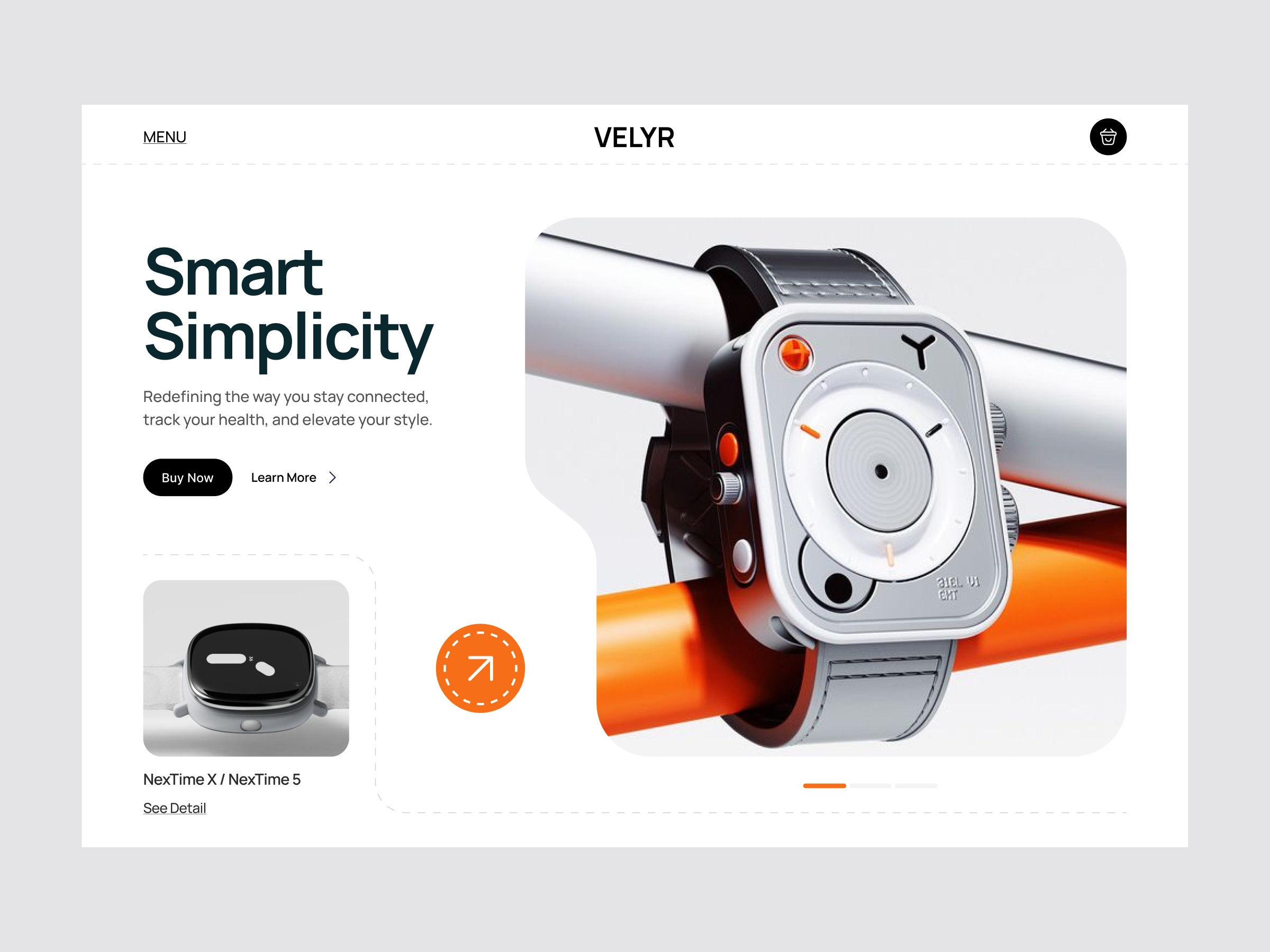 Example of Luxury Smart Watch landing page