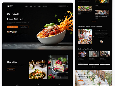 Restaurant Website landing Page Design branding design graphic design landing page ui ui ux web page website website design