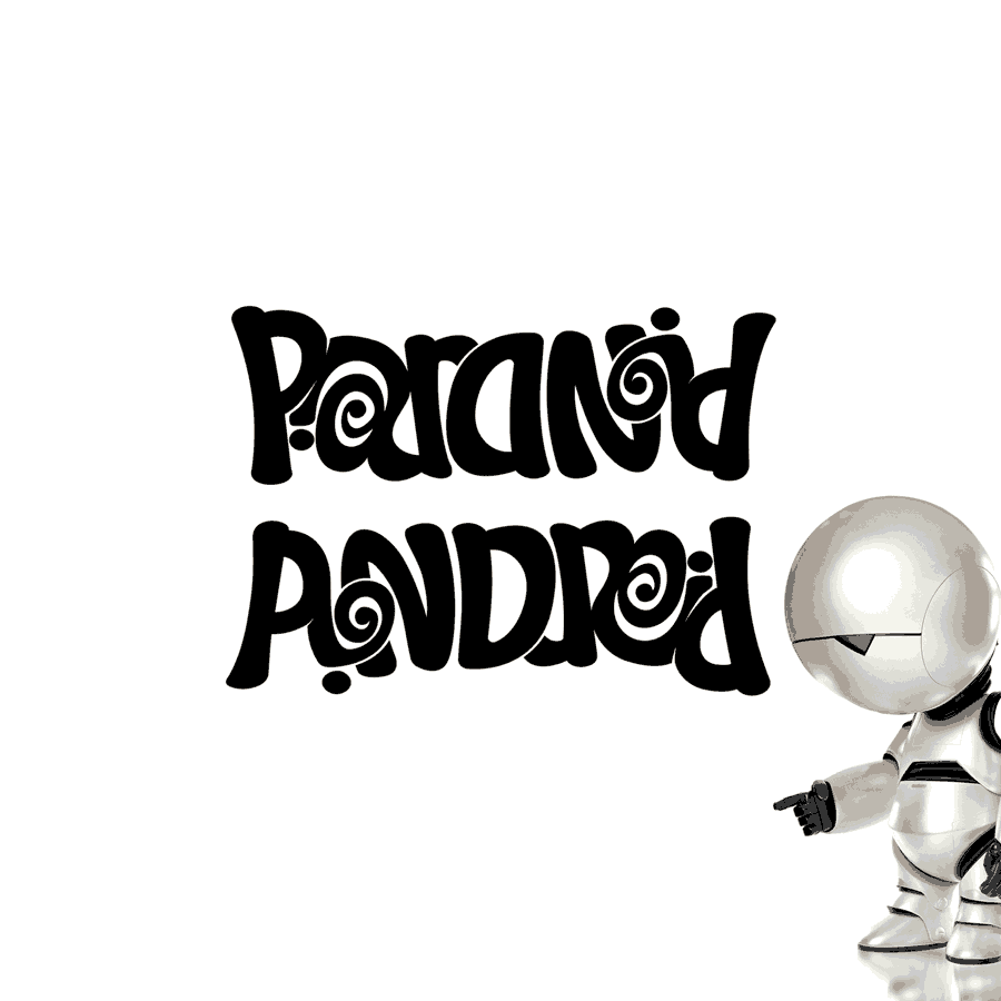 Paranoid Android Ambigram ambigram design graphic design illustration lettering motion graphics vector