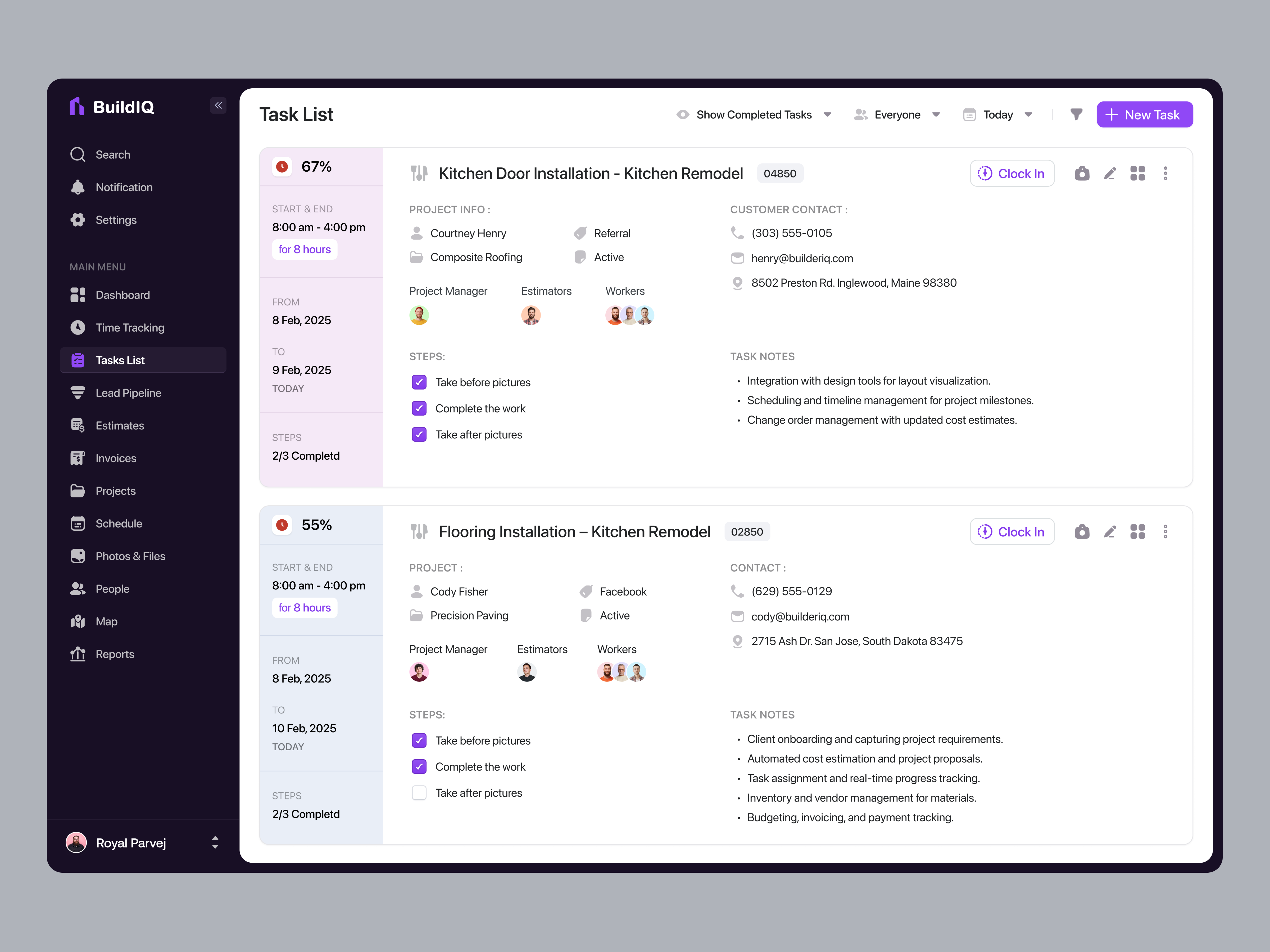Example of Complex Saas Webapp Design