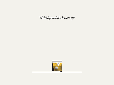 Minibar: Whisky with Seven up barman cocktail cocktail bar cocktail menu cocktail party cocktails flat fun icon icons illustration illustrations illustrator outlined party vector whisky