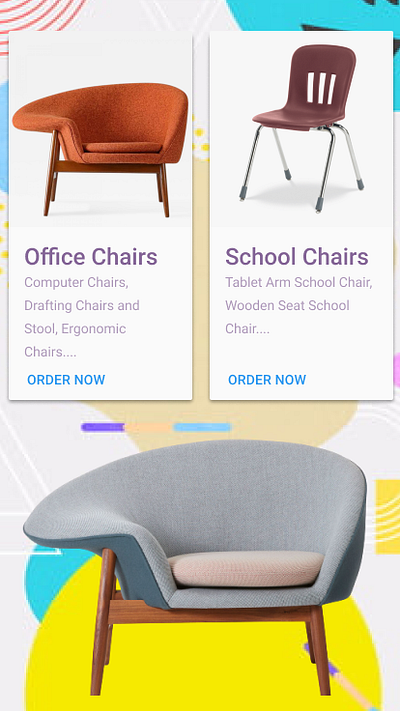 Chair design figma illustration ui