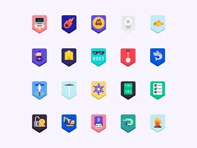 Bitcoin Lessons Medal Illustrations app branding design flat illustration minimal ui ux vector web