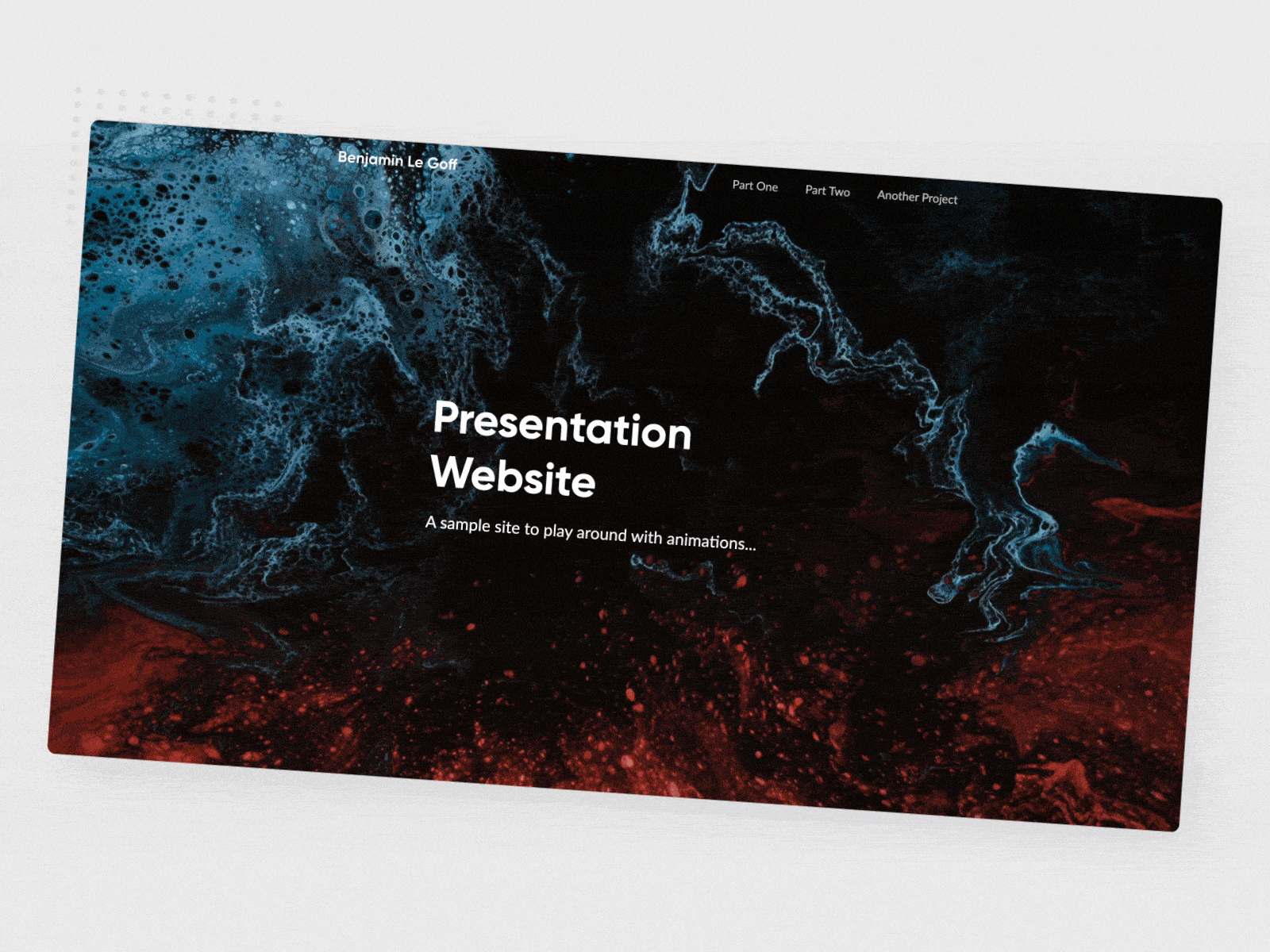 Presentation Website Animated animation exploration presentation scroll uidesign webdesign webflow website website concept