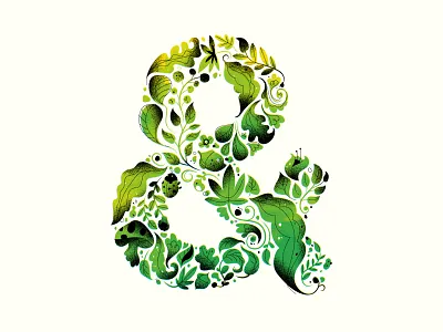 & Spring adobe adobe illustrator artprint design illustraion illustration leaves nature nature illustration screenprint spring springtime vector