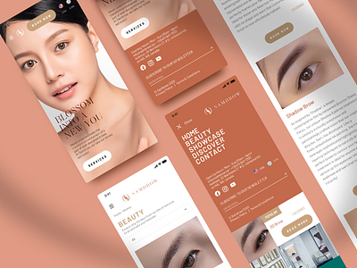 Sambrow Mobile beauty beauty salon branding design makeover sambrow ui ux web