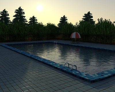 swimming pool 3d 3dsmax swimmingpool
