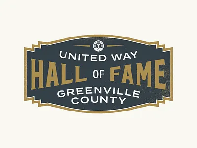UWGC Hall Of Fame branding design graphic design icon illustrator logo sports type typography vector