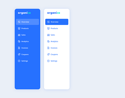 Dashboard Navigation Drawers app blue blue and white dash dashboard dashboard ui design logo menu menubar minimal navbar navigation navigation bar navigation menu organic overview settings ui ux