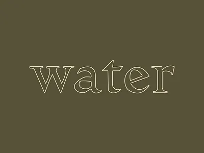 Villiers - Water benharthun design la seattle seattle design type type art type design typedesign typeface typogaphy villiers water