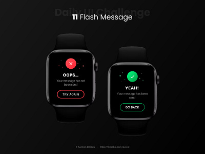 Flash Message - Daily UI 011 daily 100 challenge dailyui dailyui 011 dailyuichallenge design ui ui design watch